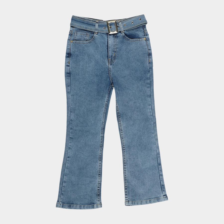 Girls' Light Blue Regular Fit Classic Jeans, Light Blue, large