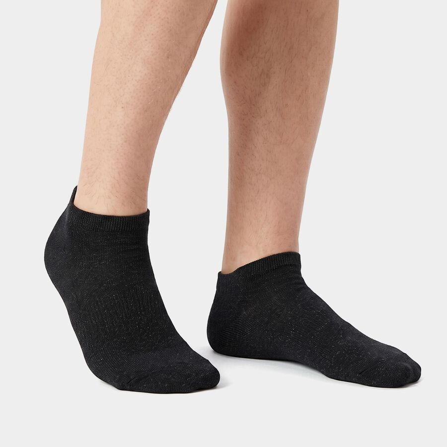 Men's Ankle Length Pack of 3 Socks ( Grey, Charcoal, Black ), चारकोल, large
