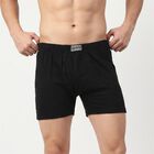 Men's Black Regular Fit Trunks, काला, small
