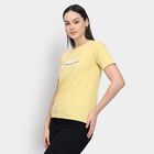 Ladies' Round Neck T-Shirt , खाकी, small