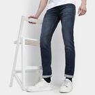 Men's Slim Fit Jeans, गहरा नीला, small image number null