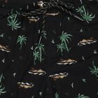 Boys' Black Cotton Regular Fit Bermuda Shorts, काला, small