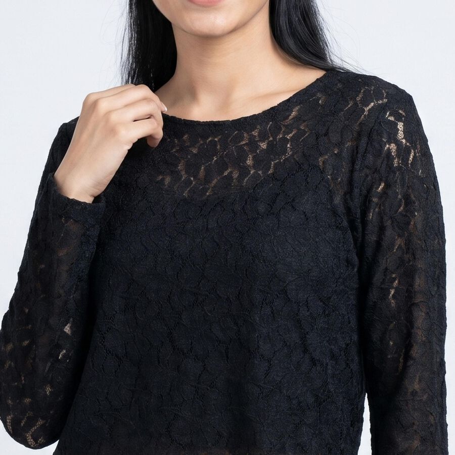 Women's Black Top, Black, large