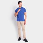 Men's Collared Half Sleeves T-Shirt, गहरा नीला, small image number null