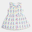 Girls' 100% Cotton Frock , ऑफ व्हाइट, small image number null