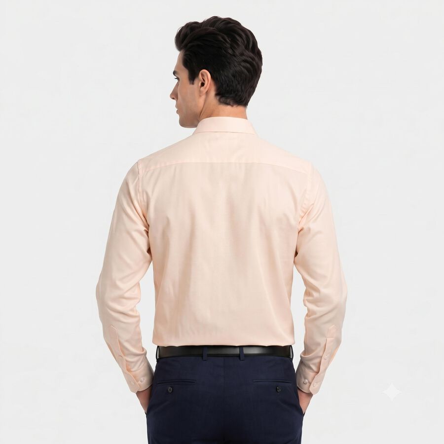 Men's Peach Formal Shirt, पीच, large