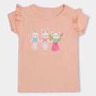 Girls' 100% Cotton T-Shirt , पीच, small image number null