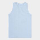 Infants Cotton Solid Vest, Light Blue, small image number null