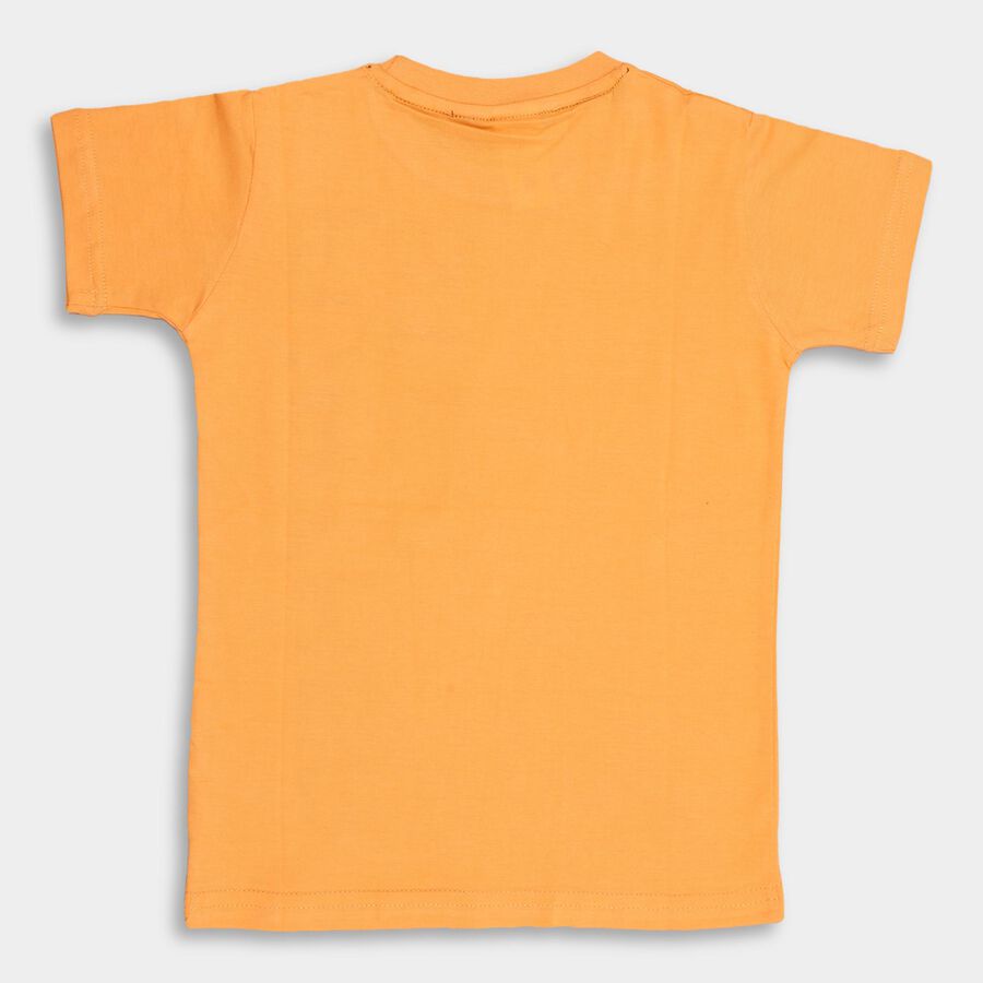 Boys' 100% Cotton Half Sleeves T-Shirt , नारंगी, large image number null