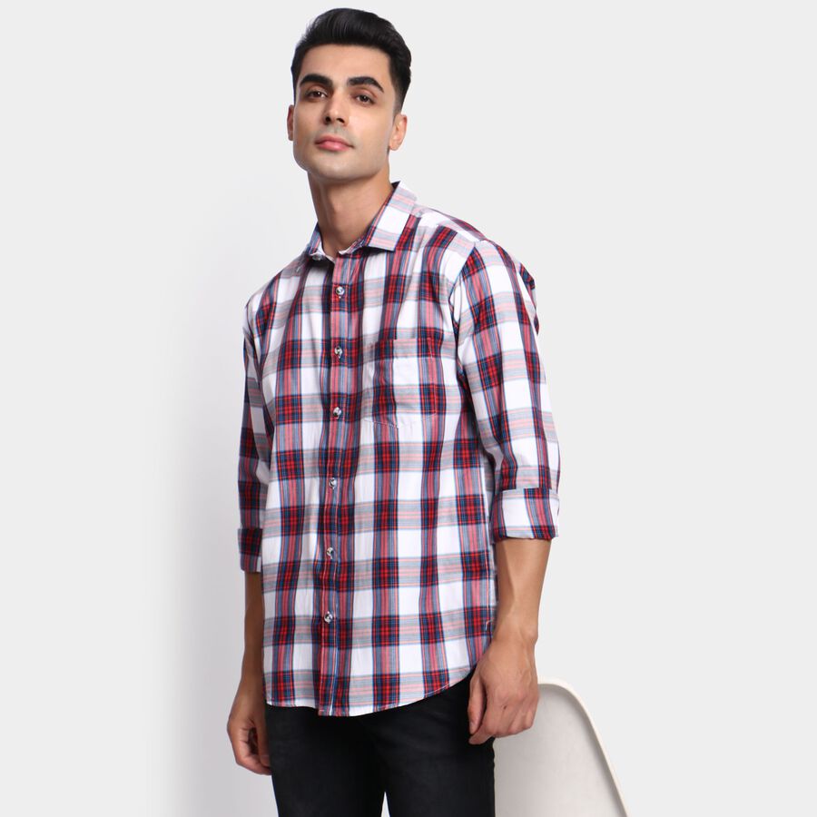 Men's Casual Shirt, लाल, large image number null