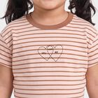 Girls Pink Cotton Round Neck Regular T-Shirt, गुलाबी, small