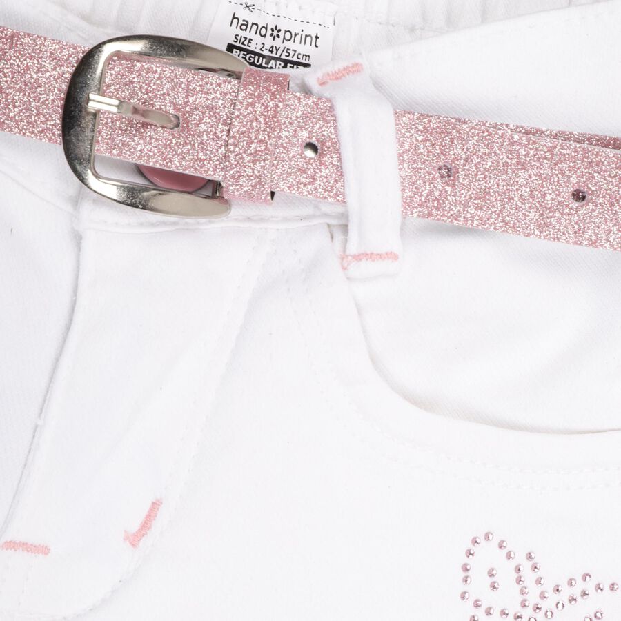 Girls' Jeans , White, large image number null
