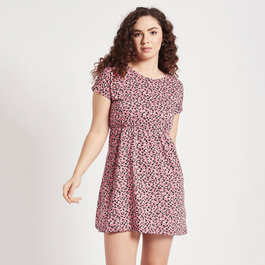 All Over Print Dress, गुलाबी, large image number null