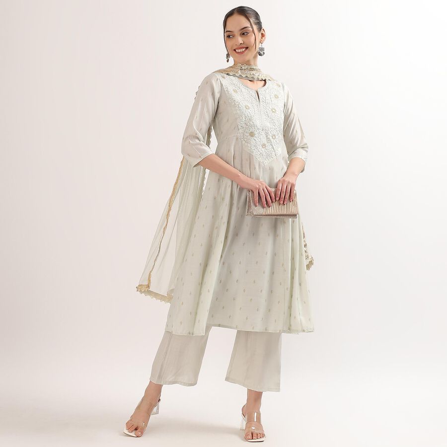 Ladies' Kurta, हल्का ग्रे, large image number null