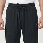 Men's Dark Green Slim Fit Zipper Pockets Cuffed Track Pants, गहरा हरा, small