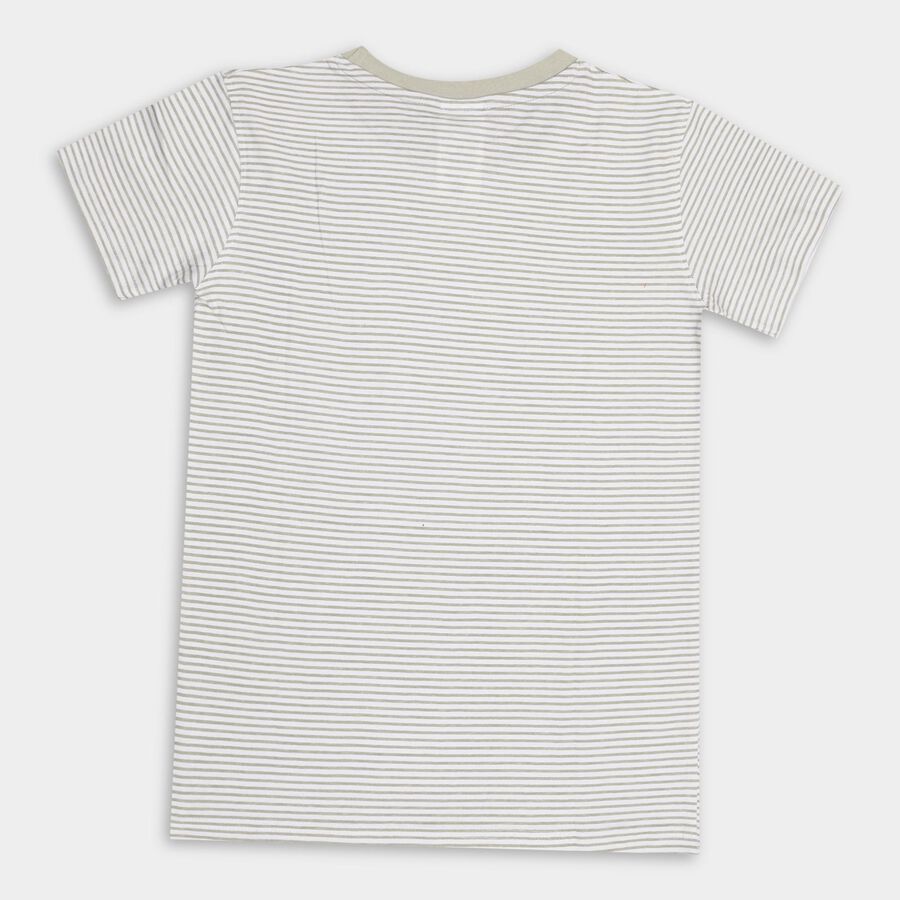 Boys' 100% Cotton Half Sleeves T-Shirt , हल्का ग्रे, large image number null