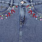 Girls' Skirt, Mid Blue, small