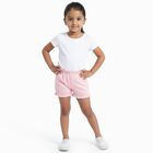 Girls' Soft Pink Relaxed Fit Star Print Ruffle Bloomers, Pink, small image number null