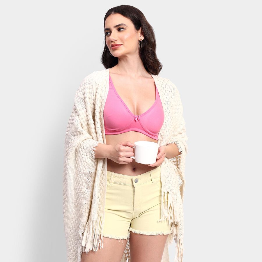 Ladies' Bra, गुलाबी, large image number null