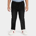 Boys Black Slim Fit Washed Jeans, Black, small