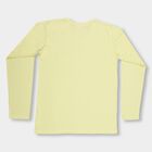 Boys' Bright Yellow Round Neck Casual T-Shirt, पीला, small image number null