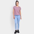 Ladies' Round Neck T-Shirt , बैंगनी, small image number null