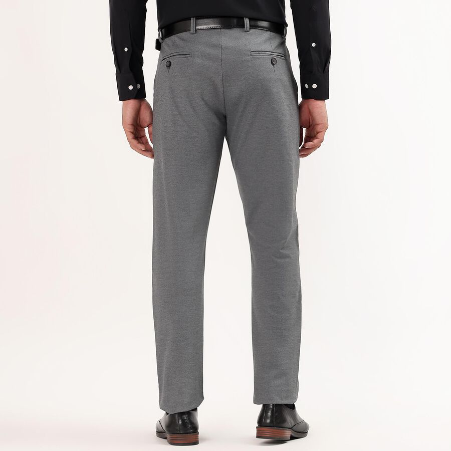 Men's Slim Fit Casual Trousers , हल्का ग्रे, large image number null