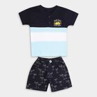 Infant Boys' 100% Cotton Baba Suit , Navy Blue, small image number null