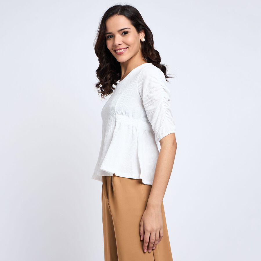 Ladies'  Crop  Top, सफ़ेद, large image number null