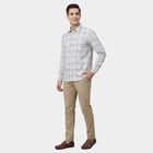 Men's Beige Cotton Spread Collar Casual Shirt, गहरा पीला, small