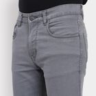 Men's Slim Fit Jeans , हल्का ग्रे, small