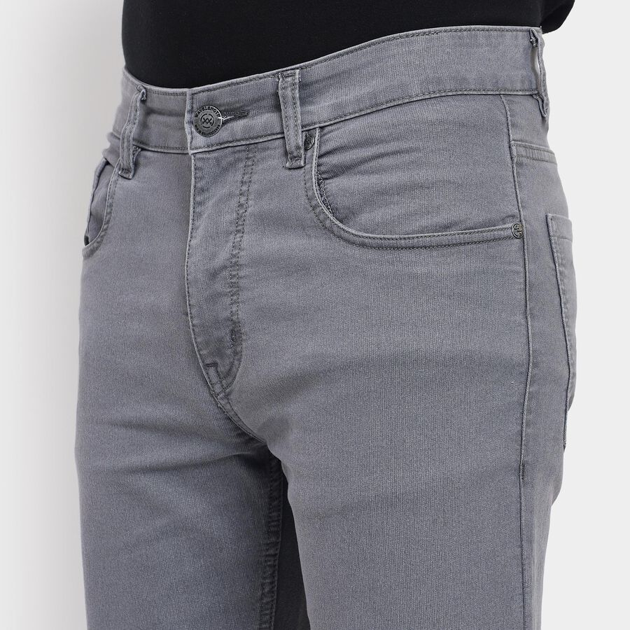 Men's Slim Fit Jeans , हल्का ग्रे, large