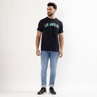 Men's Light Blue Skinny Fit Faded Jeans, Mid Blue, small image number null