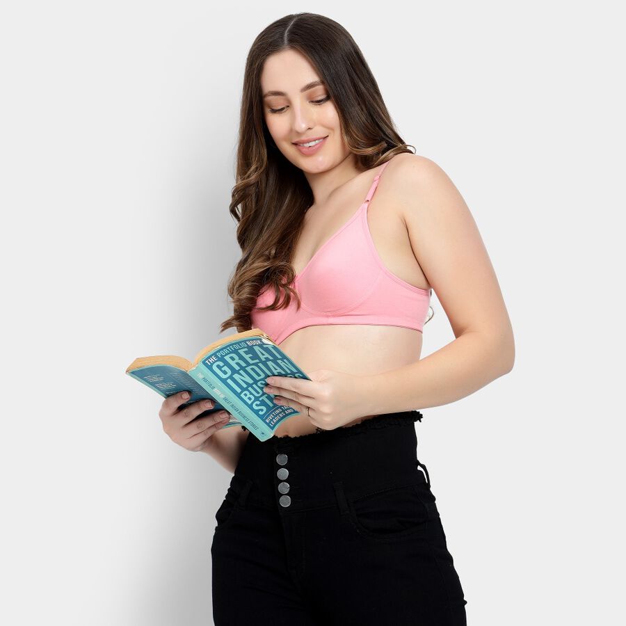 Ladies' Non-Padded Bra, Light Pink, large image number null