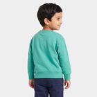 Boys' Light Green Crew Neck Pullover Sweatshirt, हल्का हरा, small
