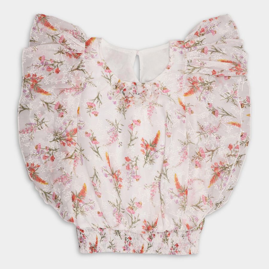 Girls' T-Shirt, सफ़ेद, large image number null