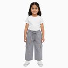 Girls' Light Grey Wide-Leg Embroidered Cargo Jeans, Light Grey, small