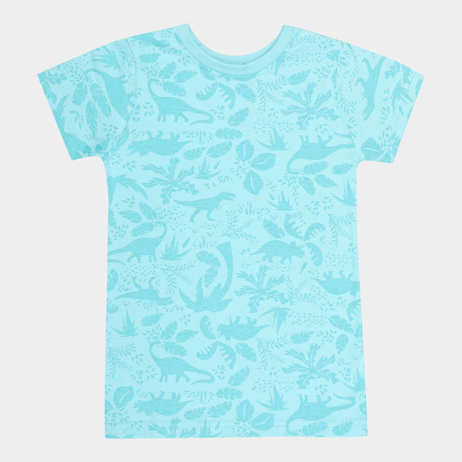 Boys All Over Print T-Shirt, Light Blue, large image number null