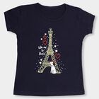 Girls' 100% Cotton T-Shirt , नेवी ब्लू, small image number null