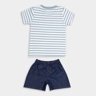 Infant Boys' 100% Cotton Baba Suit , Teal Blue, small image number null