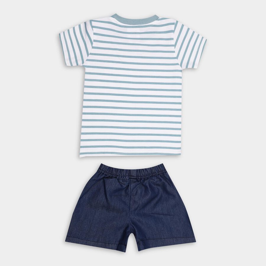 Infant Boys' 100% Cotton Baba Suit , Teal Blue, large image number null