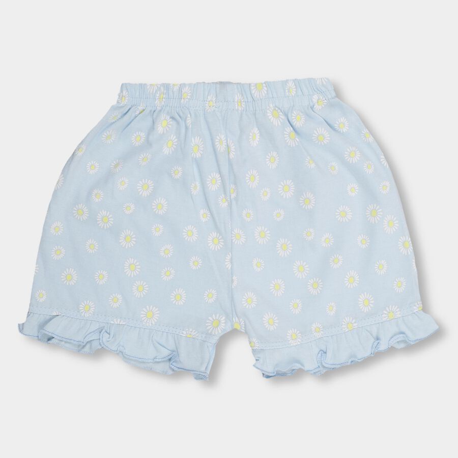 Infants' 100% Cotton Half Pant , हल्का नीला, large