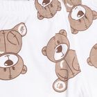 Infants' Sky Blue Cotton Round Neck Printed Baba Suit, Teal Blue, small