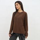 Men's Rich Chocolate Brown Crew Neck Casual T-Shirt , Brown, small image number null