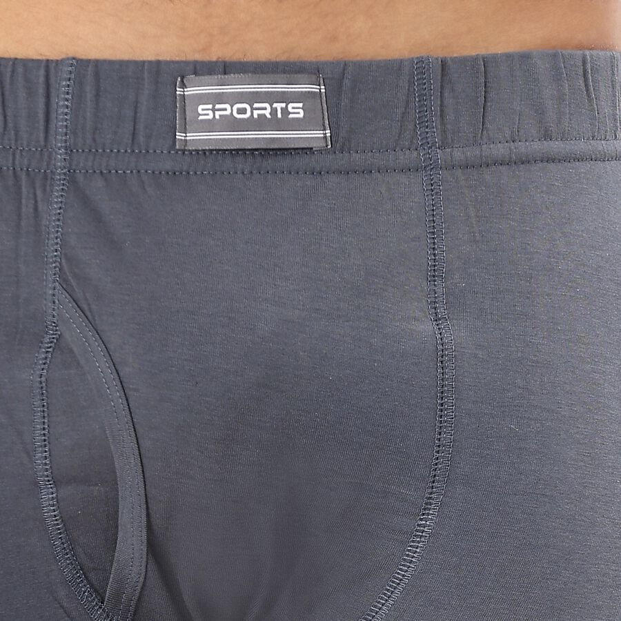 Men's 100% Cotton Long Length Trunks , Mid Blue, large image number null