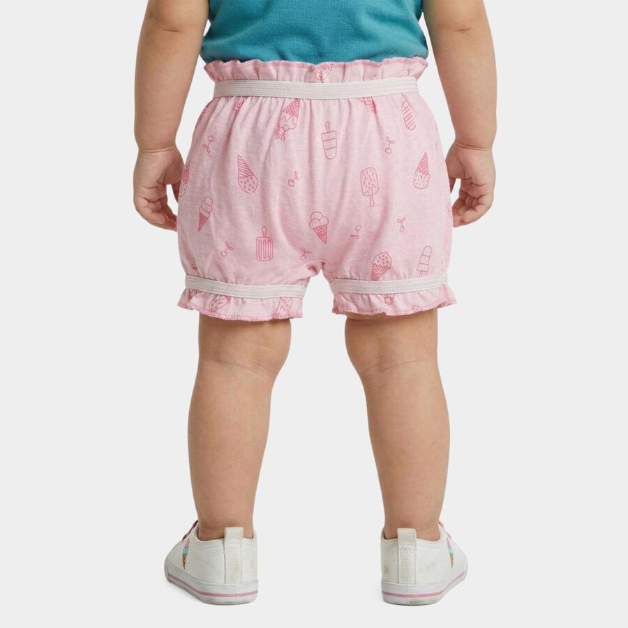 Infants Pink Regular Fit Printed Bloomers, Light Pink, large