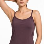 Women's Purple Scoop Neck Camisole Slip, बैंगनी, small