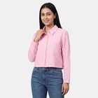 Women's Pink Classic Collar Classic Shirt, Pink, small