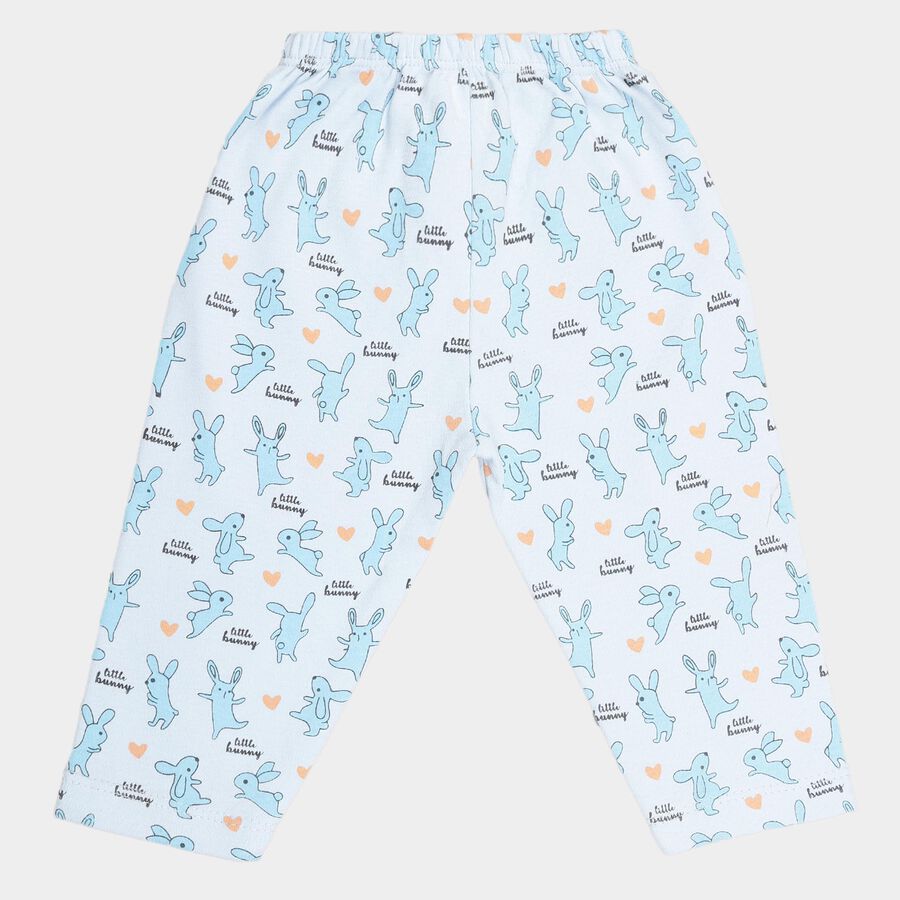 Infants Cotton Printed Pyjama, Peach, large image number null