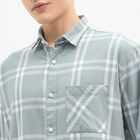 Men's Muted Olive Green Cotton Classic Collar Casual Shirt, ओलिव, small